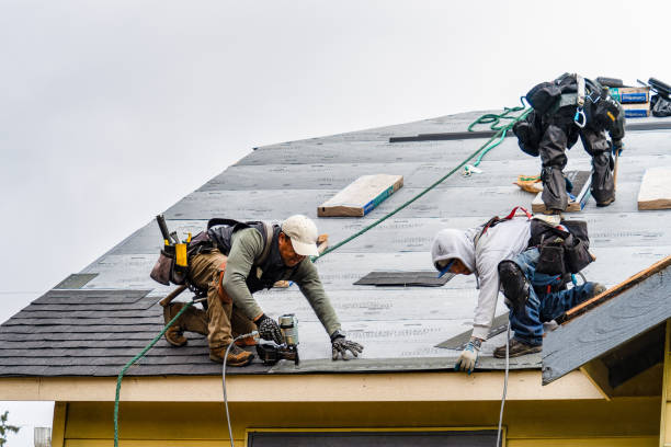 Professional Roofing technician working in Hamburg, NJ
